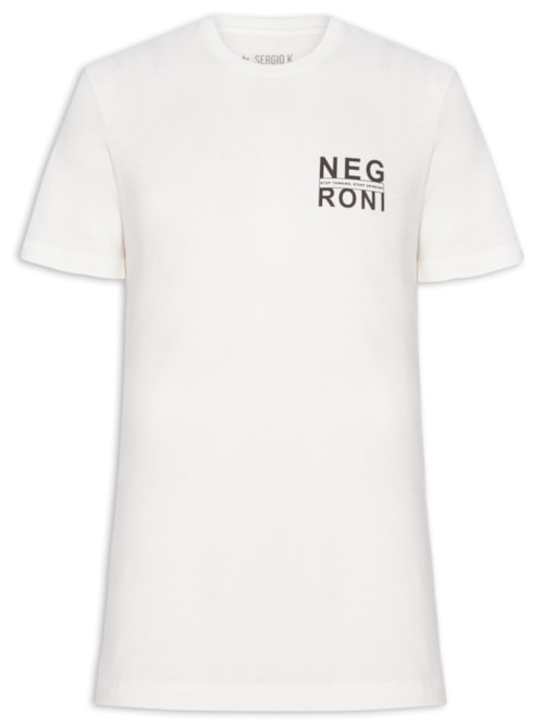 Camiseta Masculina Estampada Botanic Negroni – Branco