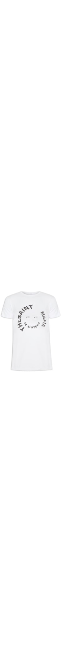 Camiseta Masculina Estampada - Branco