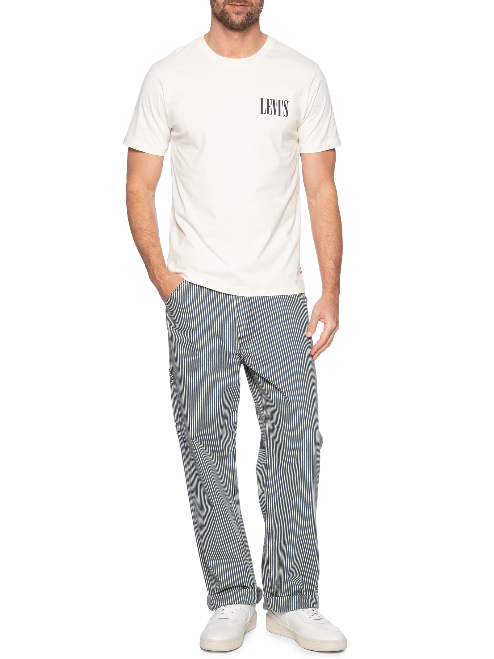 Camiseta Masculina Estampada Branco Levi's