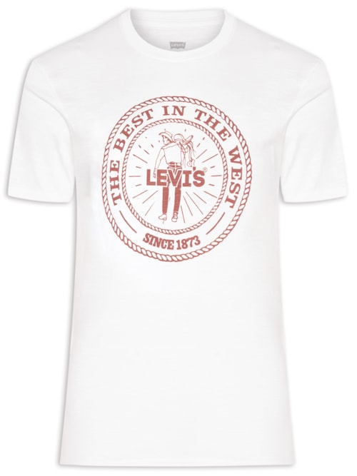 Camiseta Masculina Estampada – Branco