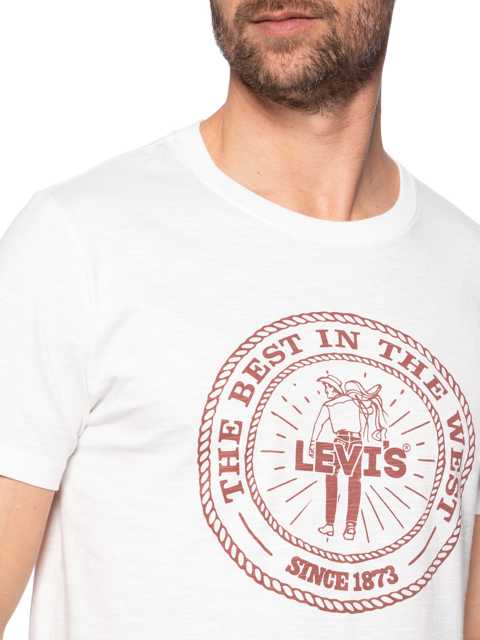 Camiseta Masculina Estampada Branco Levi's