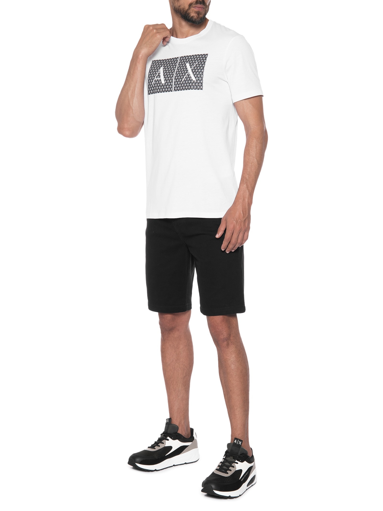 Camiseta Masculina Estampada Branco Armani Exchange