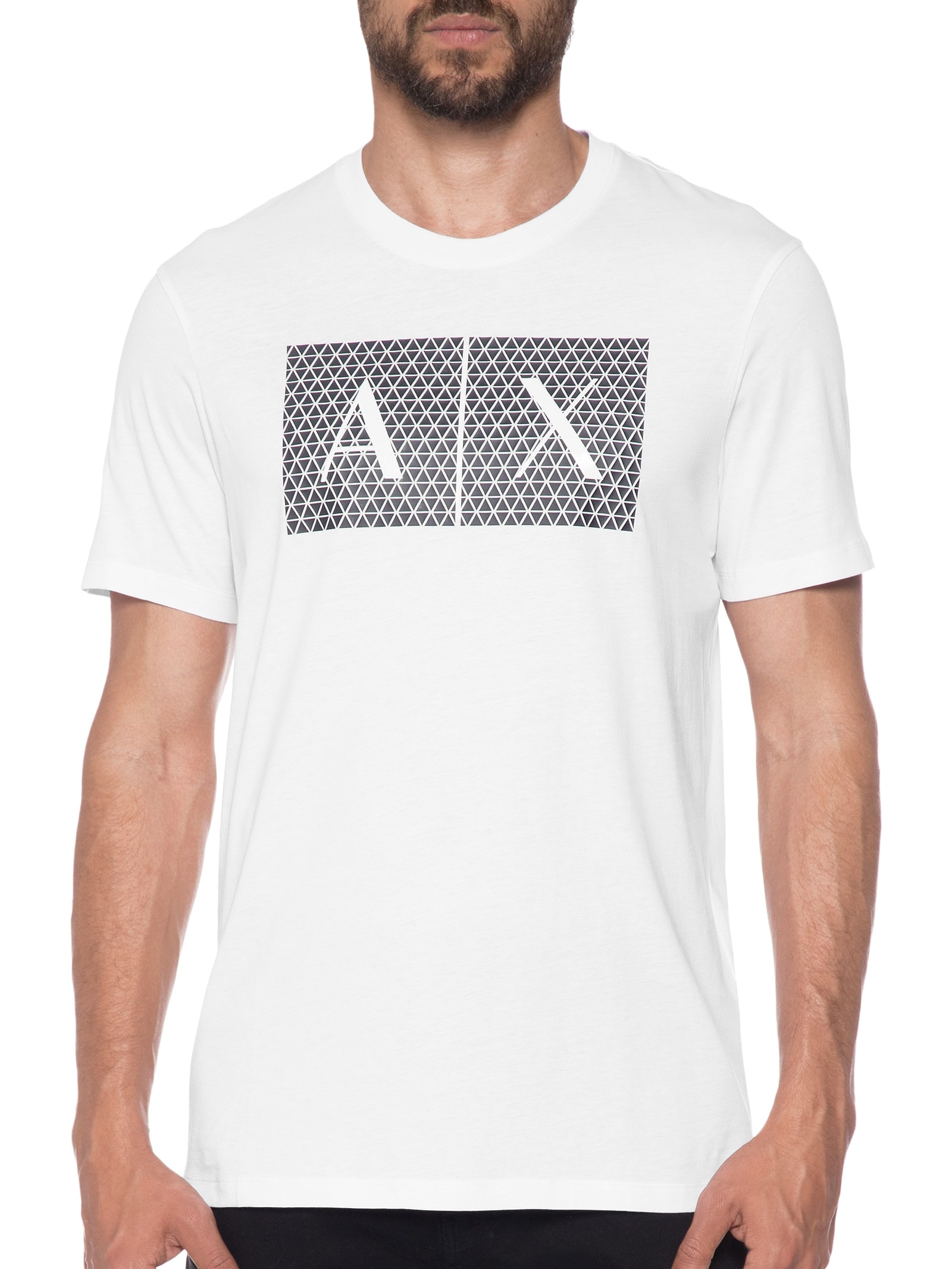 Camiseta Masculina Estampada Branco Armani Exchange
