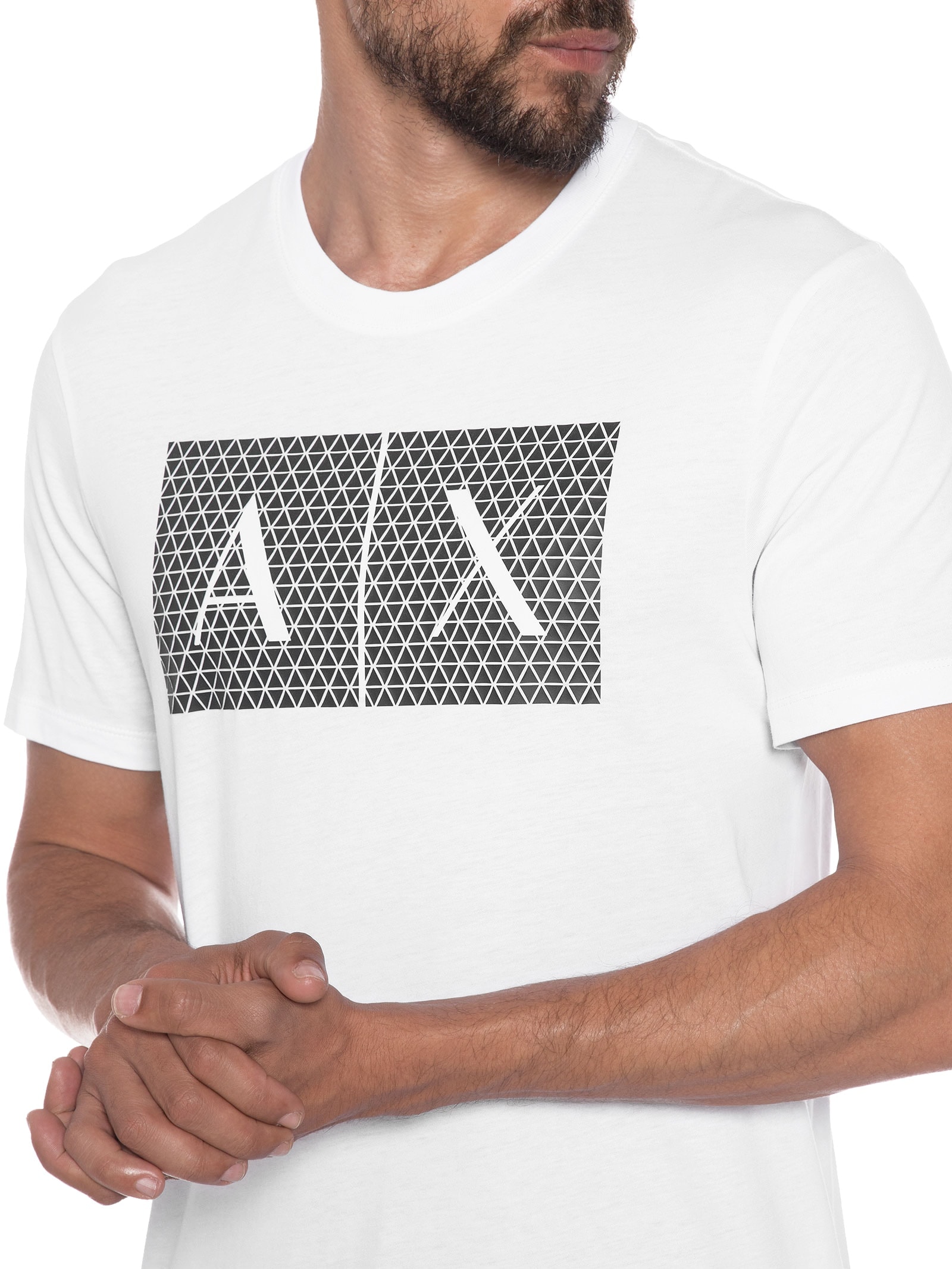 Camiseta Masculina Estampada Branco Armani Exchange