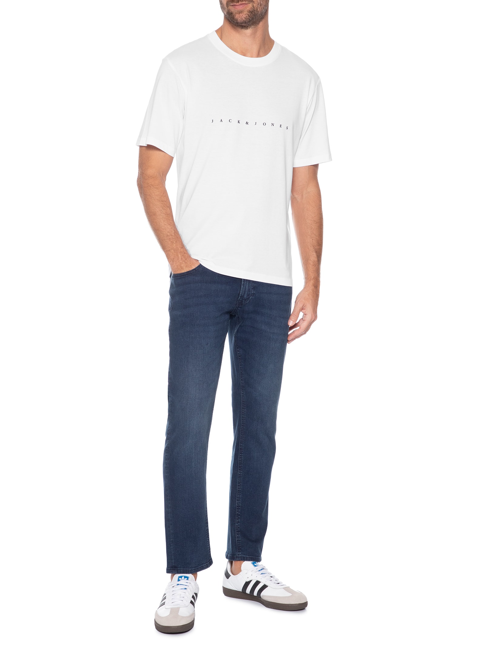 Camiseta Masculina Estampada Branco Jack & Jones