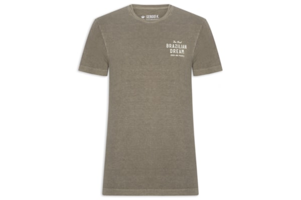 Camiseta Masculina Estampada Brazilian Dream - Cinza