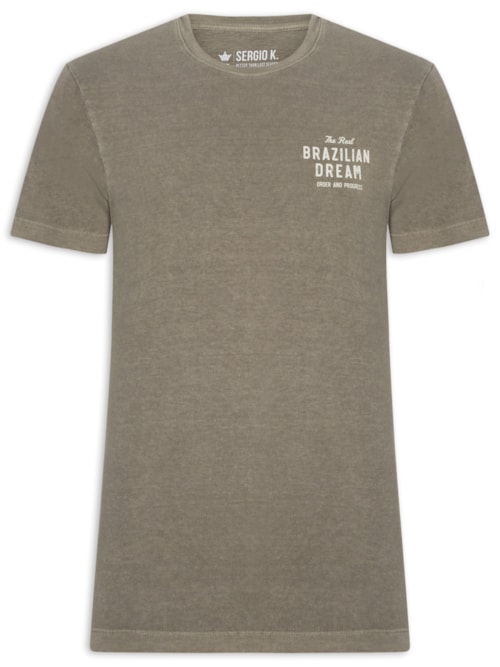 Camiseta Masculina Estampada Brazilian Dream – Cinza