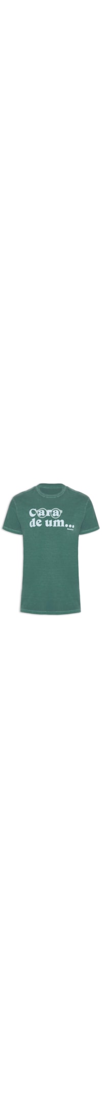 Camiseta Masculina Estampada Cara - Verde