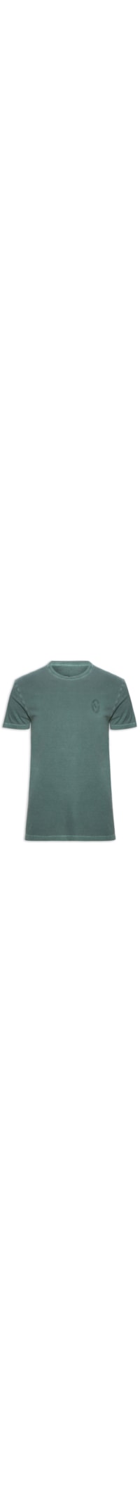 Camiseta Masculina Estampada Carimbo Peito - Verde