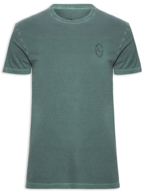 Camiseta Masculina Estampada Carimbo Peito – Verde
