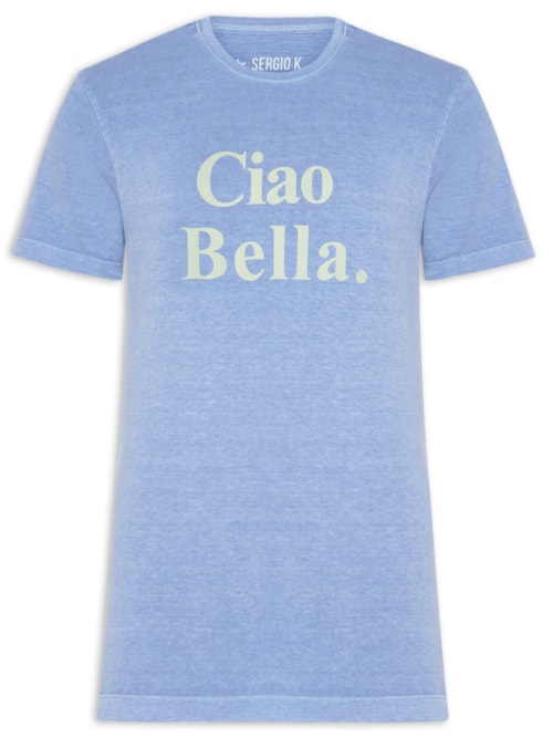 Camiseta Masculina Estampada Ciao Bella – Azul