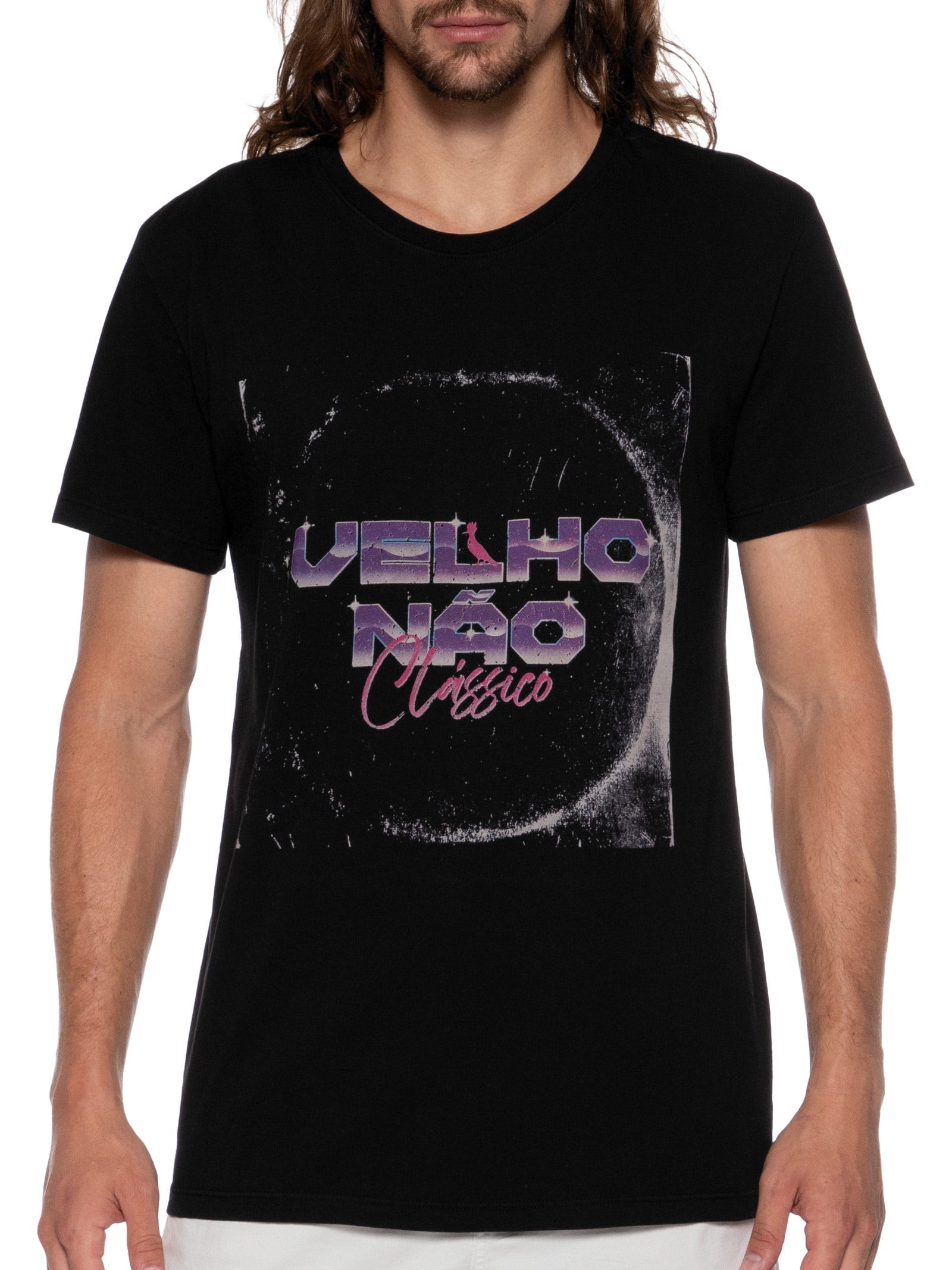 Camiseta Masculina Estampada Clássico Preto Reserva