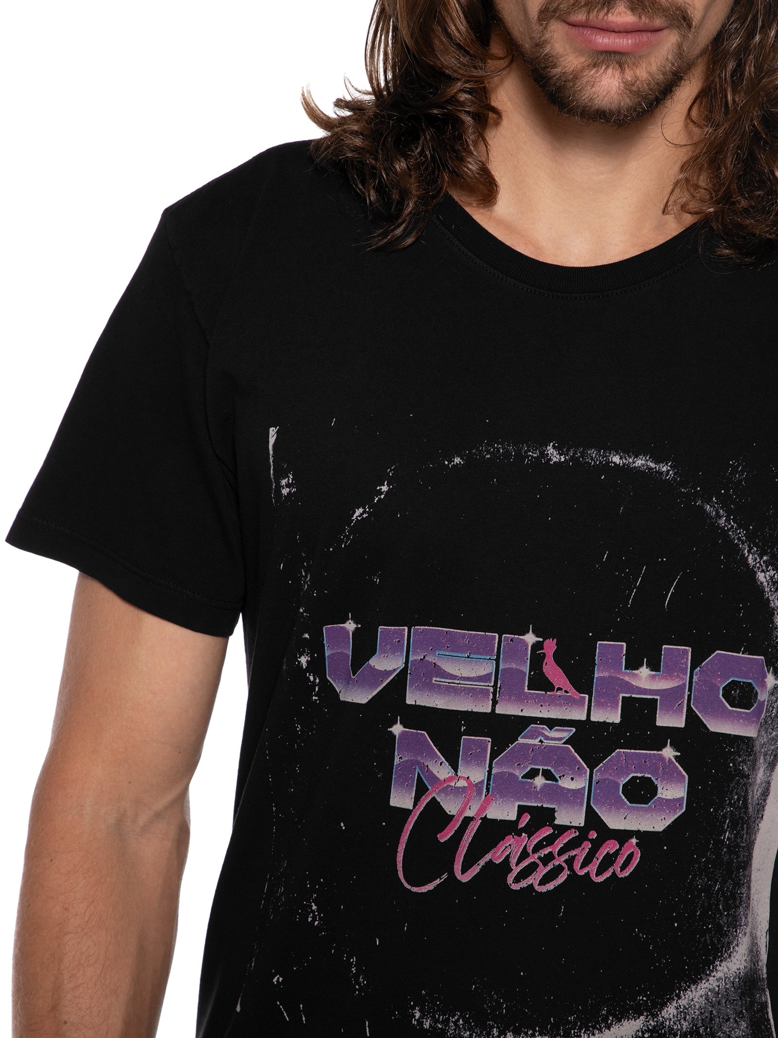 Camiseta Masculina Estampada Clássico Preto Reserva