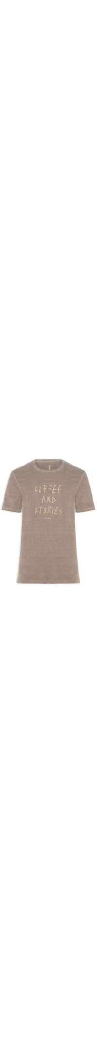 Camiseta Masculina Estampada Coffee And Stories - Marrom