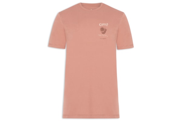 Camiseta Masculina Estampada Coffee - Marrom