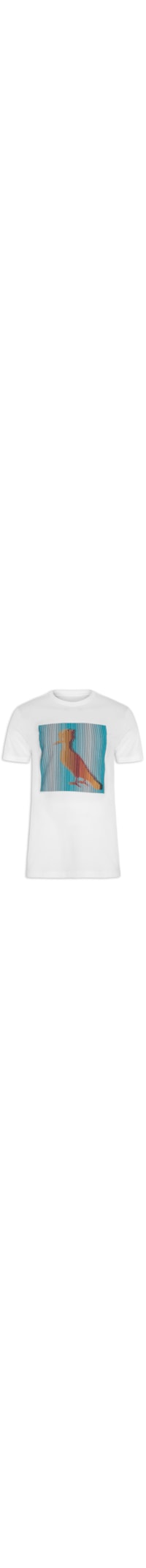 Camiseta Masculina Estampada Cortina Digital - Branco