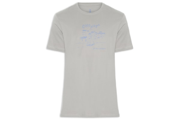 Camiseta Masculina Estampada Côte D'Azur - Cinza
