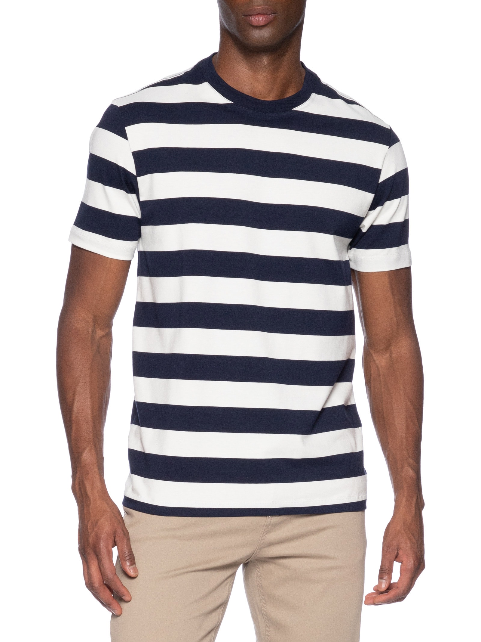 Camiseta Masculina Estampada Em Algodão Azul Aramis