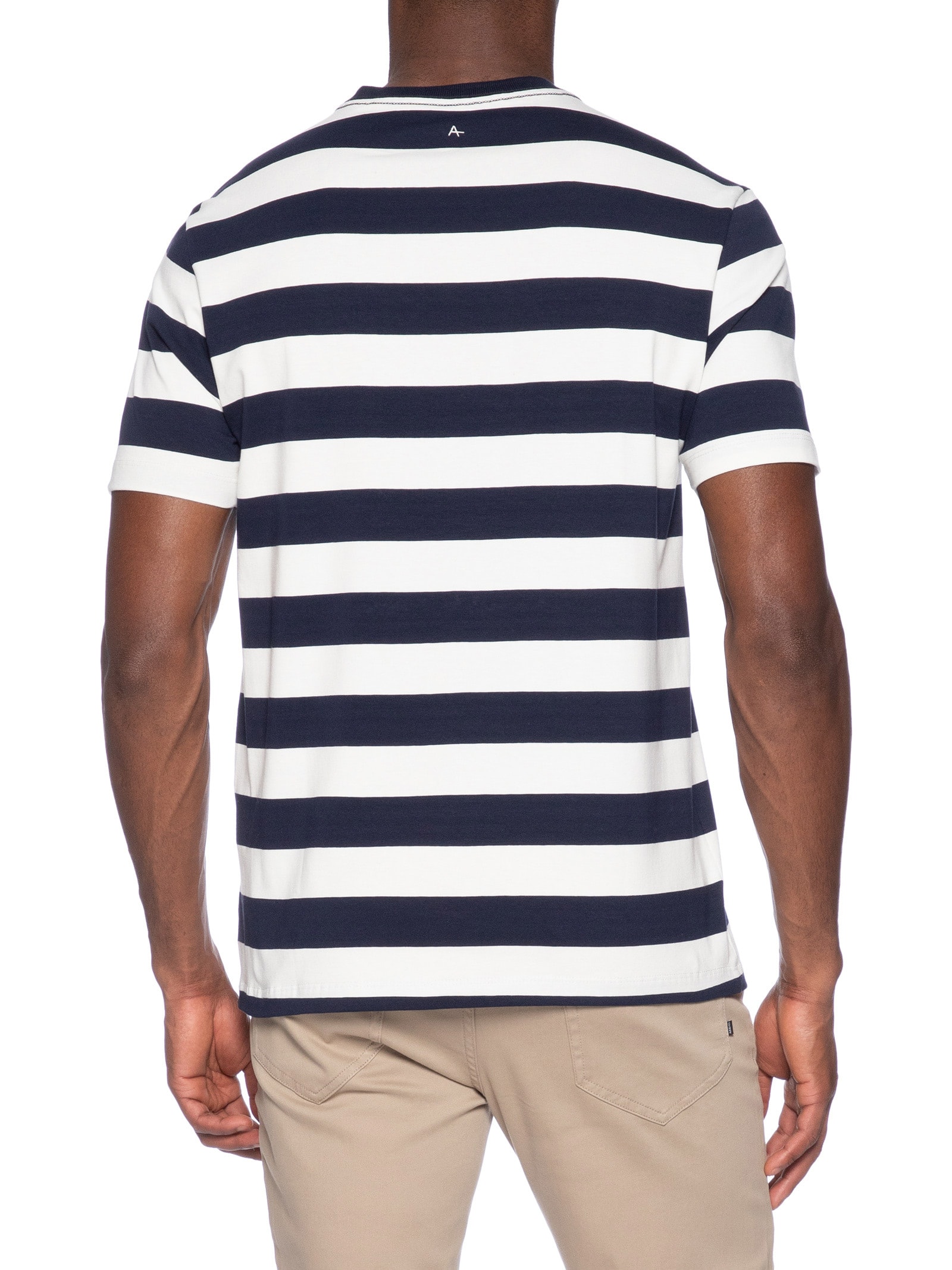 Camiseta Masculina Estampada Em Algodão Azul Aramis