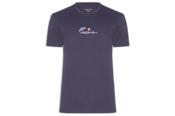 Camiseta Masculina Estampada em Algodão - Azul