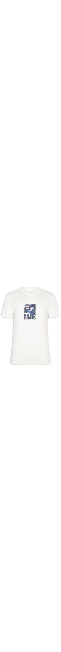 Camiseta Masculina Estampada em Algodão - Branco