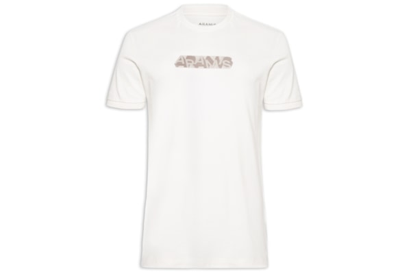 Camiseta Masculina Estampada em Algodão - Branco