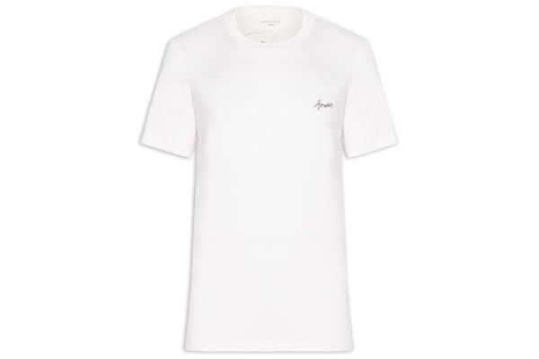 Camiseta Masculina Estampada em Algodão - Branco