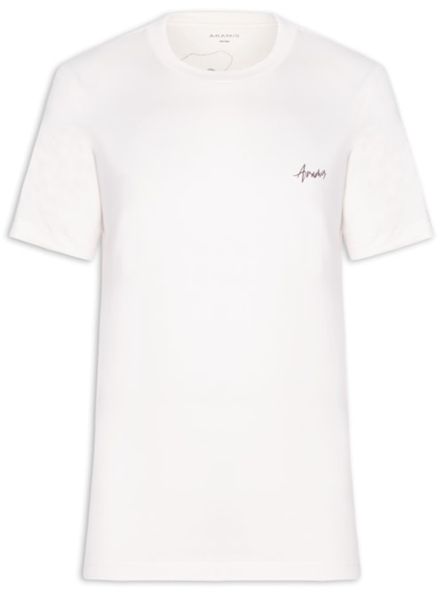 Camiseta Masculina Estampada em Algodão - Branco