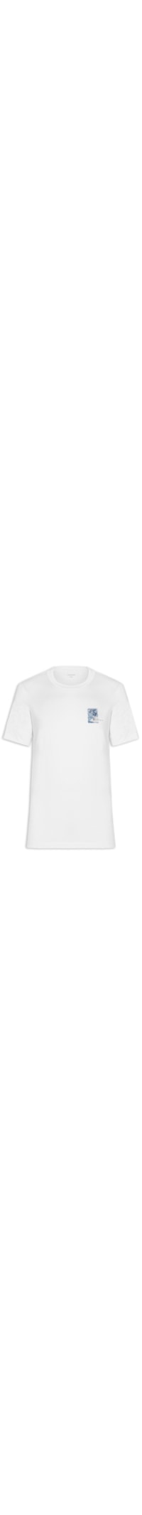 Camiseta Masculina Estampada em Algodão - Branco