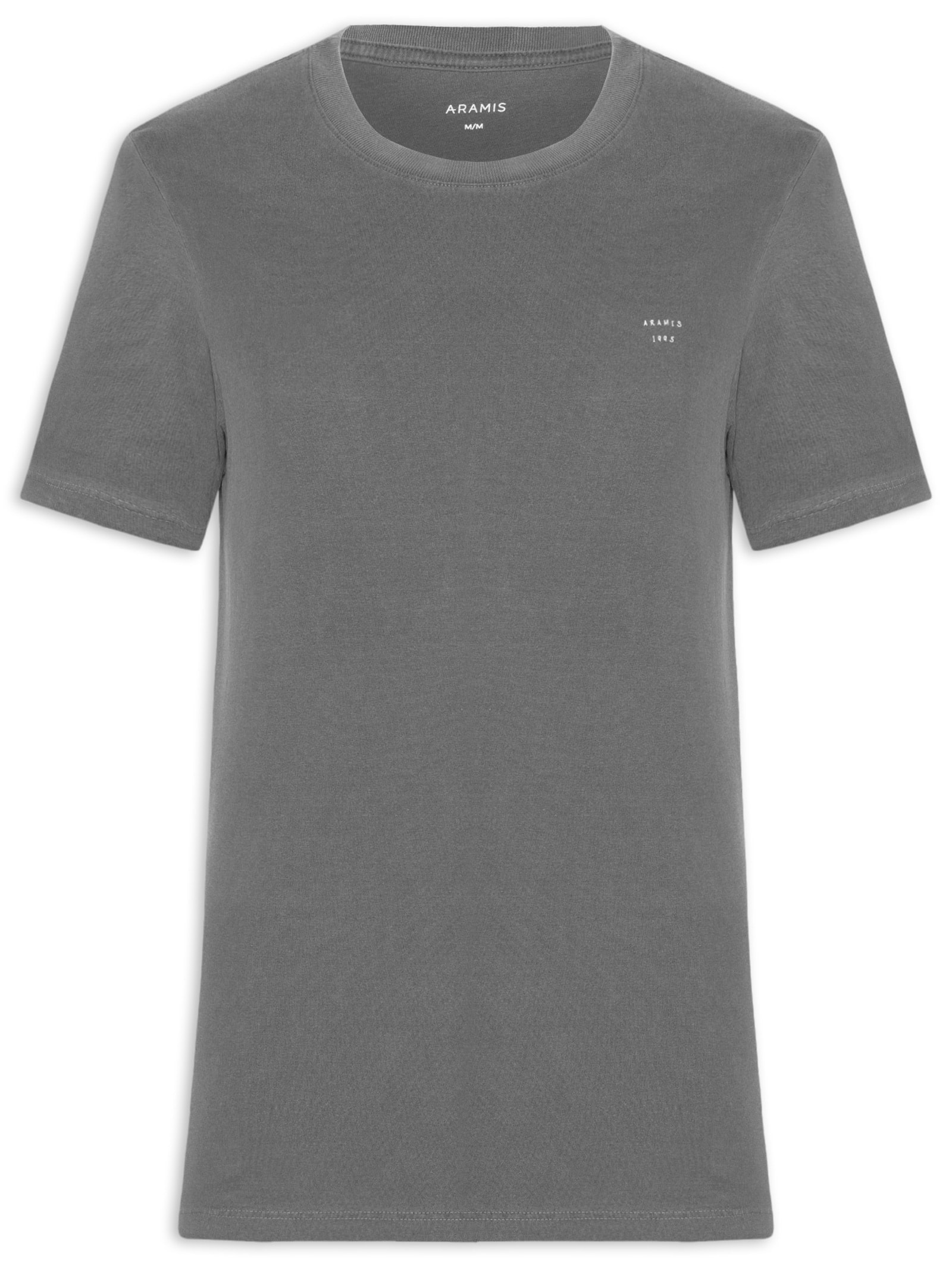 Camiseta Masculina Estampada Em Algodão Preto Aramis