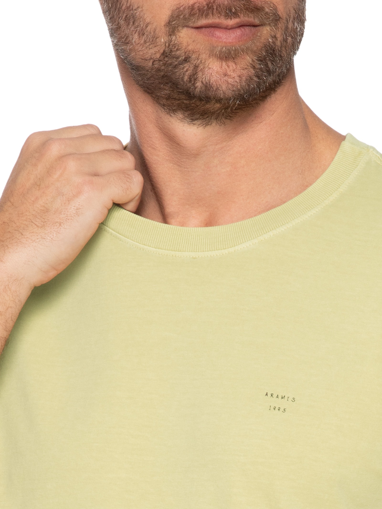 Camiseta Masculina Estampada Em Algodão Verde Aramis