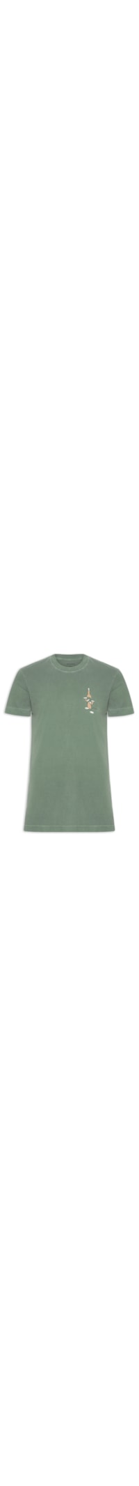 Camiseta Masculina Estampada em Algodão - Verde