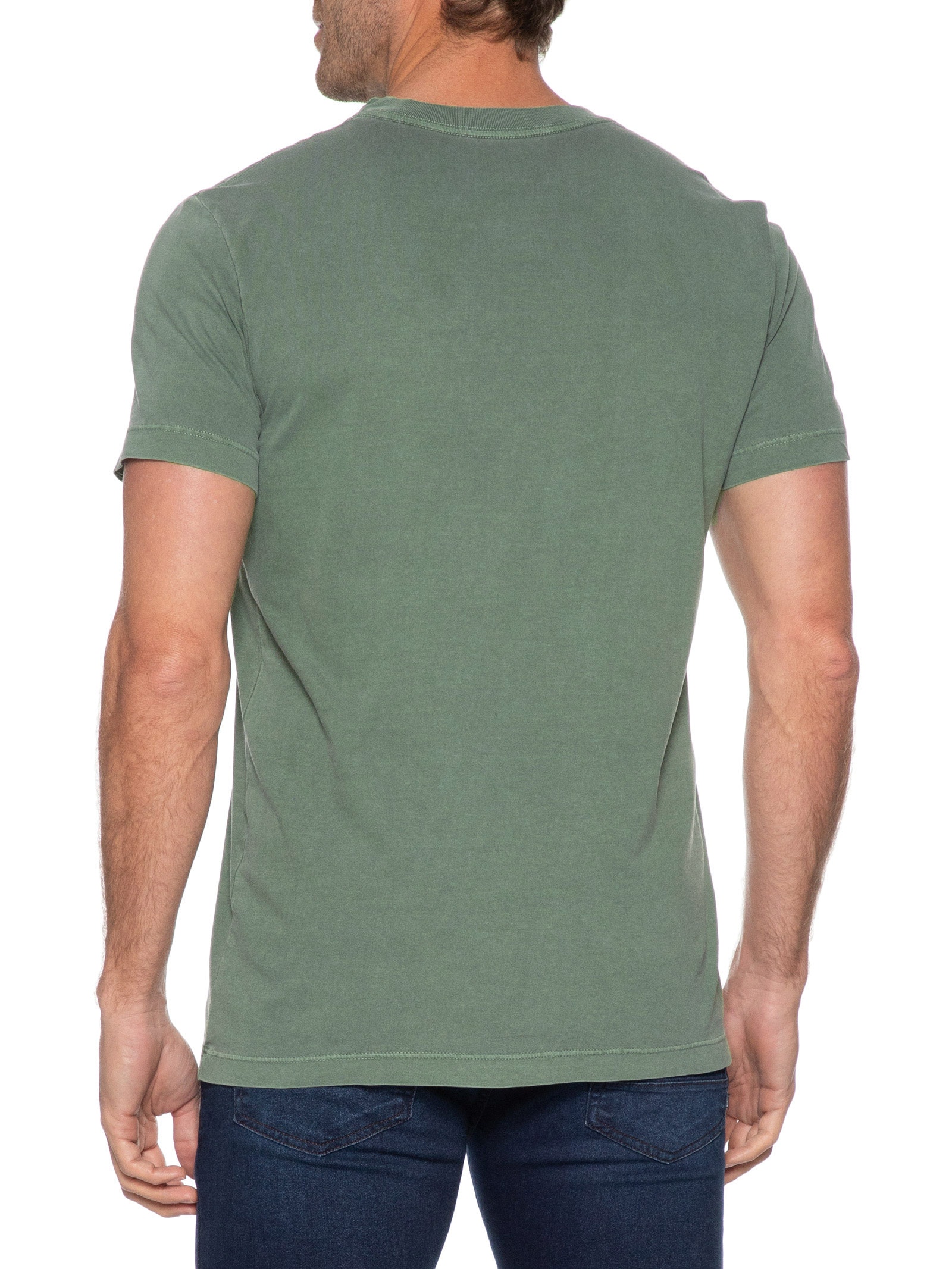 Camiseta Masculina Estampada em Algodão Verde Aramis