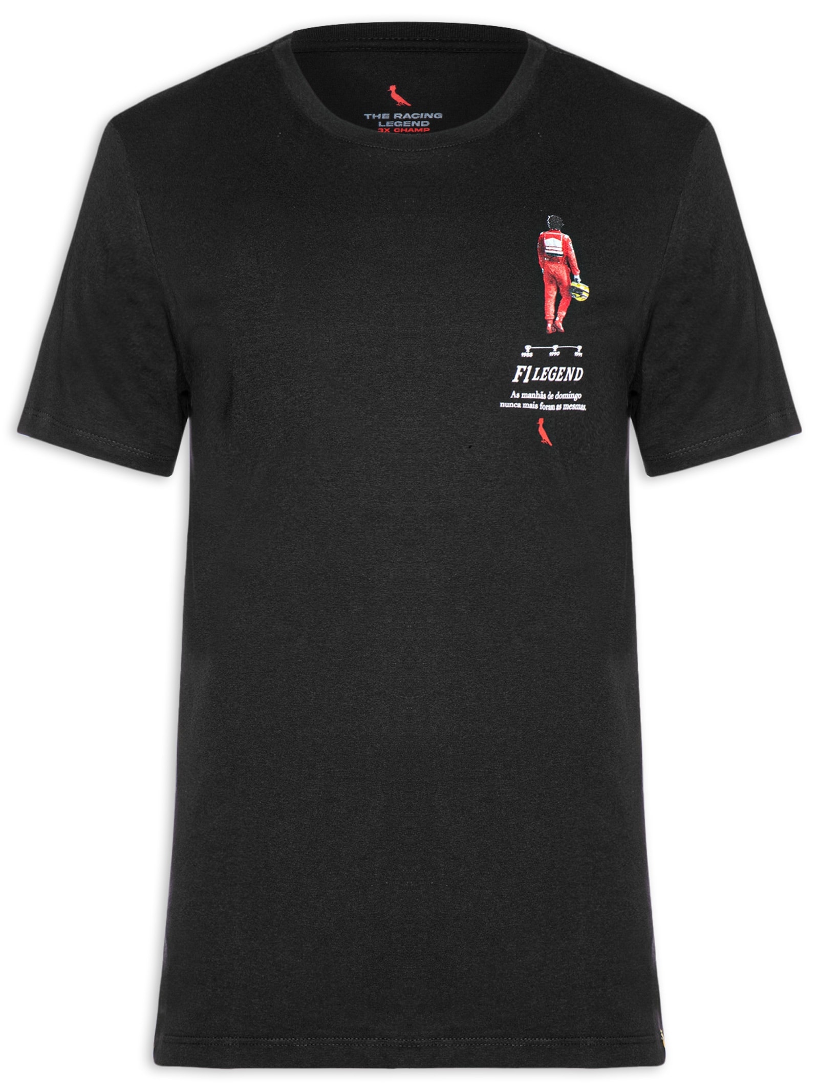 Camiseta Masculina Estampada F1 Legend Senna Preto Reserva