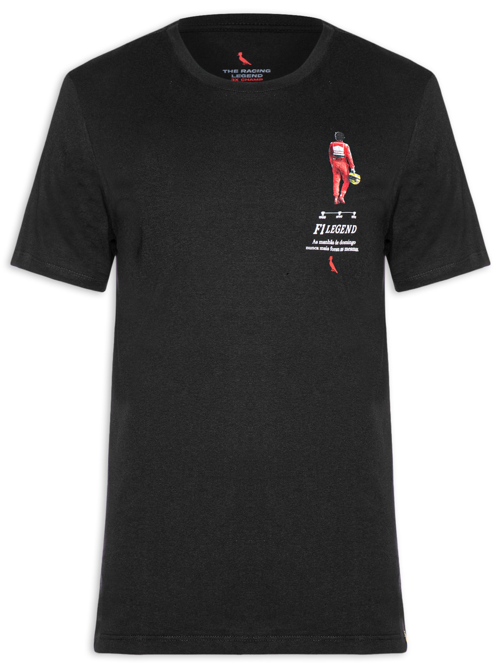 Camiseta Masculina Estampada F1 Legend Senna Preto Reserva