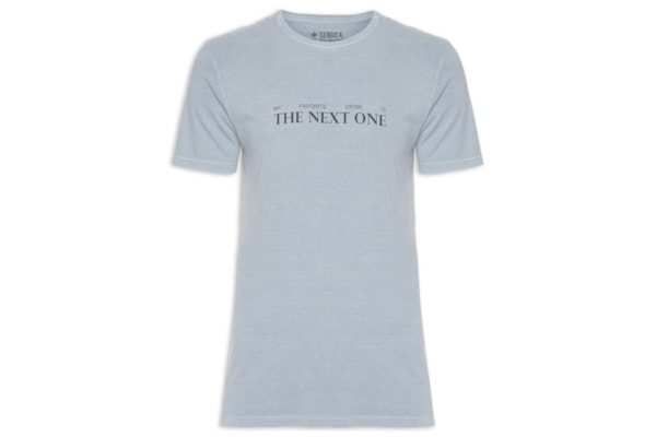 Camiseta Masculina Estampada Favorite Drink - Cinza 