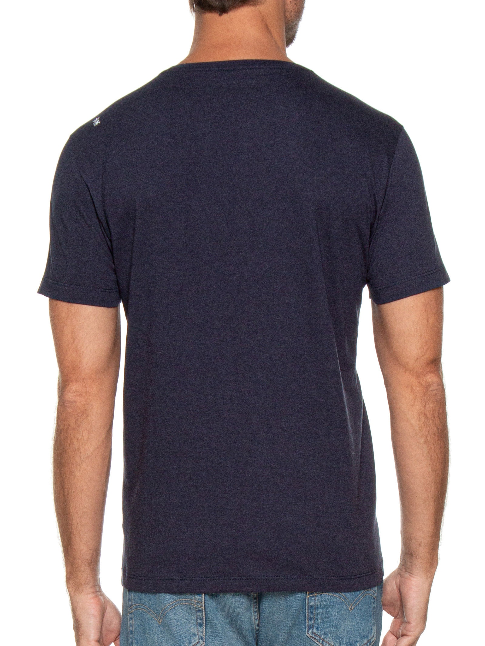 Camiseta Masculina Estampada Find The Sunset Azul Sergio K