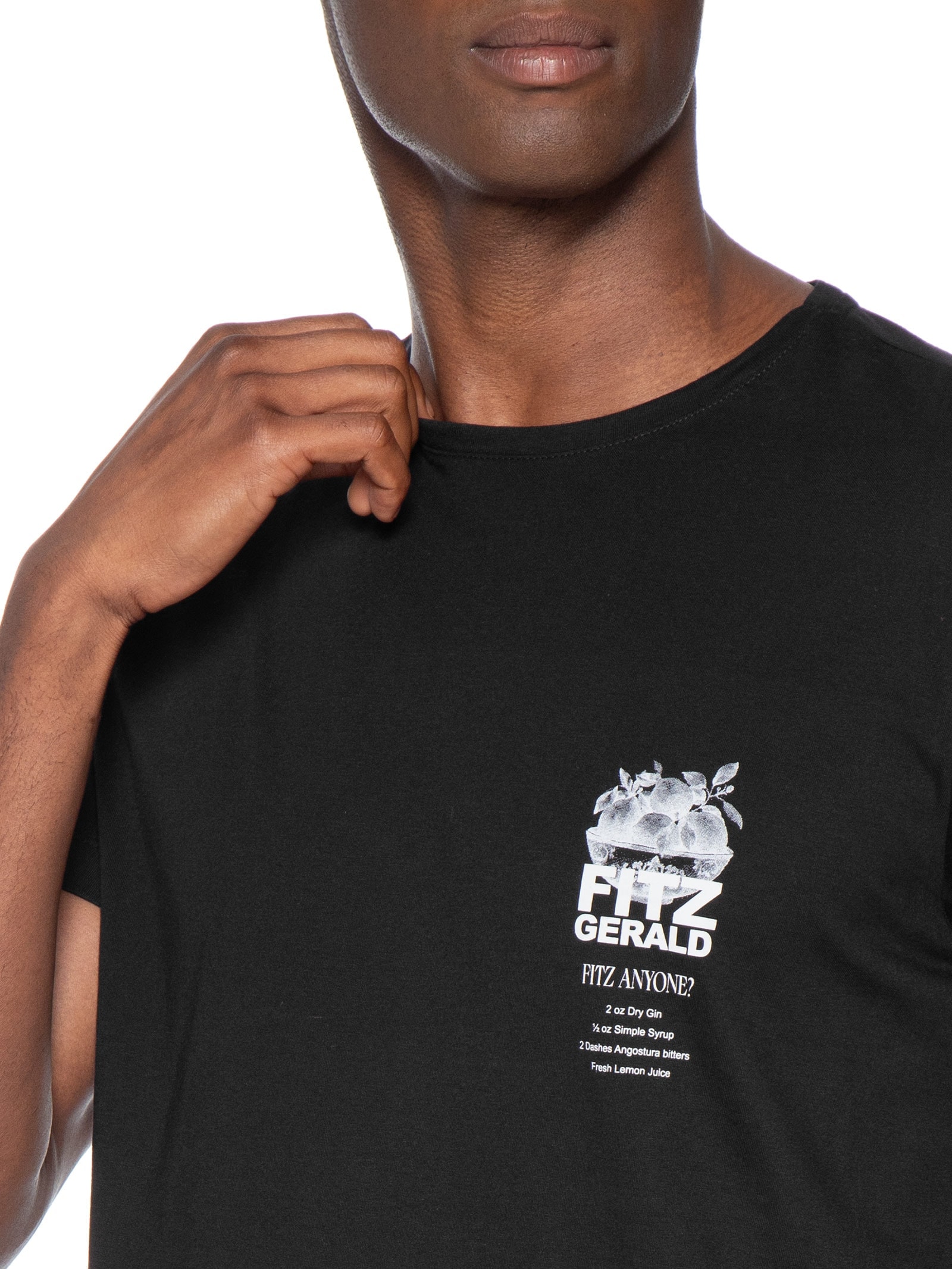 Camiseta Masculina Estampada Fitzgerald Preto Sergio K