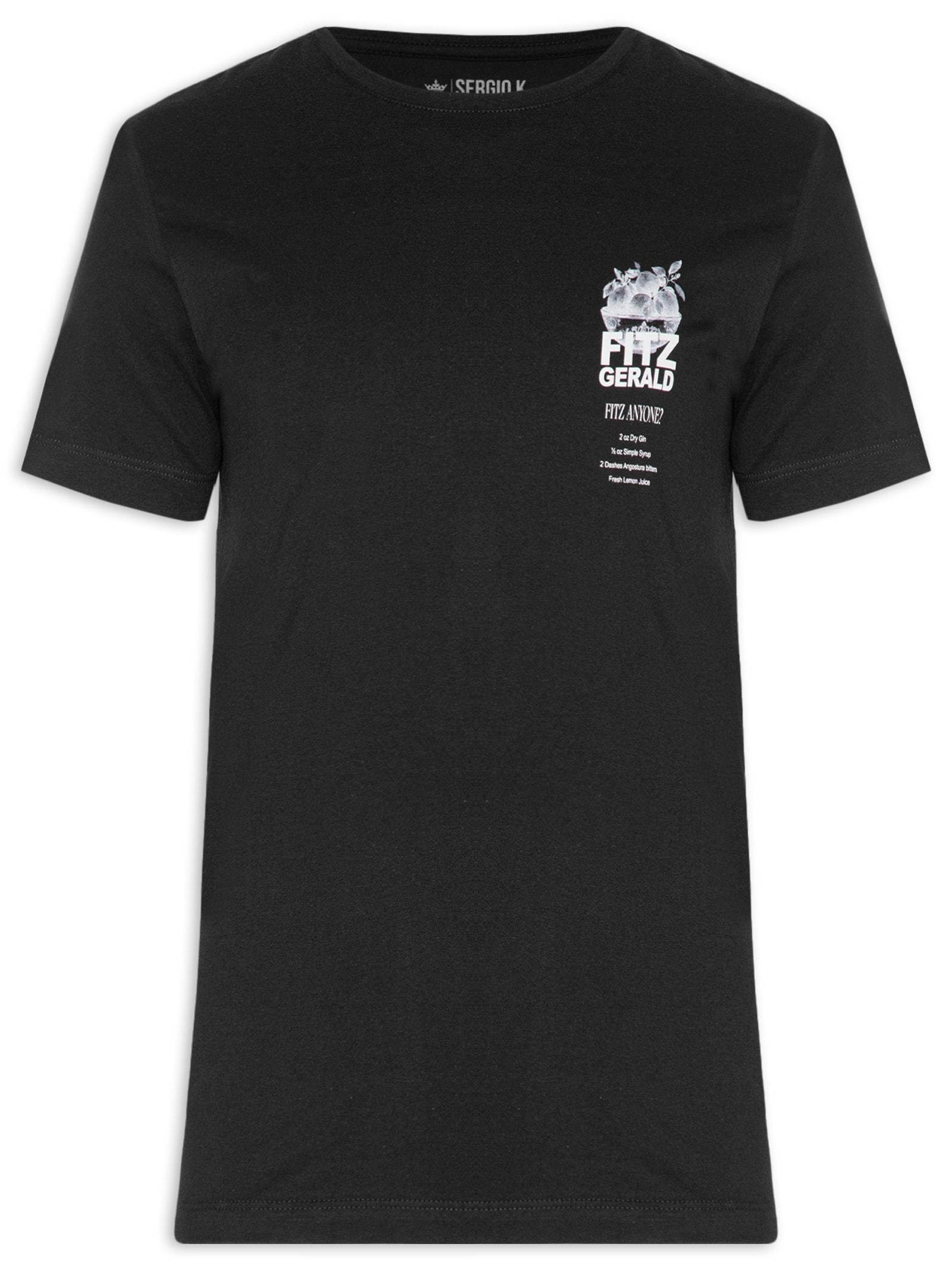 Camiseta Masculina Estampada Fitzgerald – Preto Sergio K