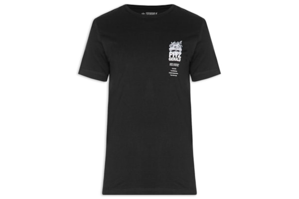Camiseta Masculina Estampada Fitzgerald – Preto