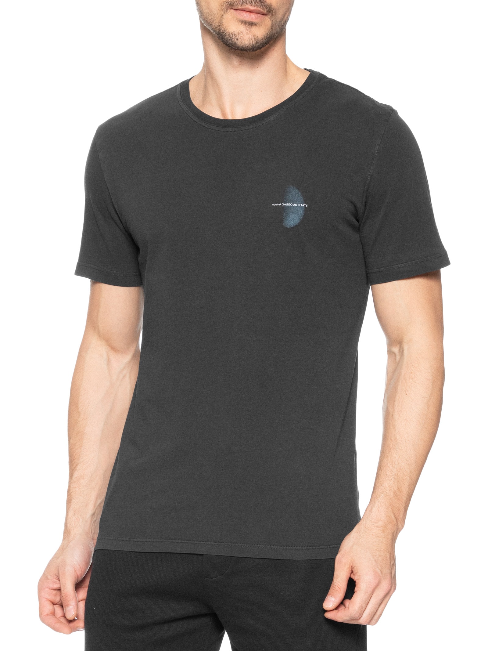 Camiseta Masculina Estampada Gas Preto Austral