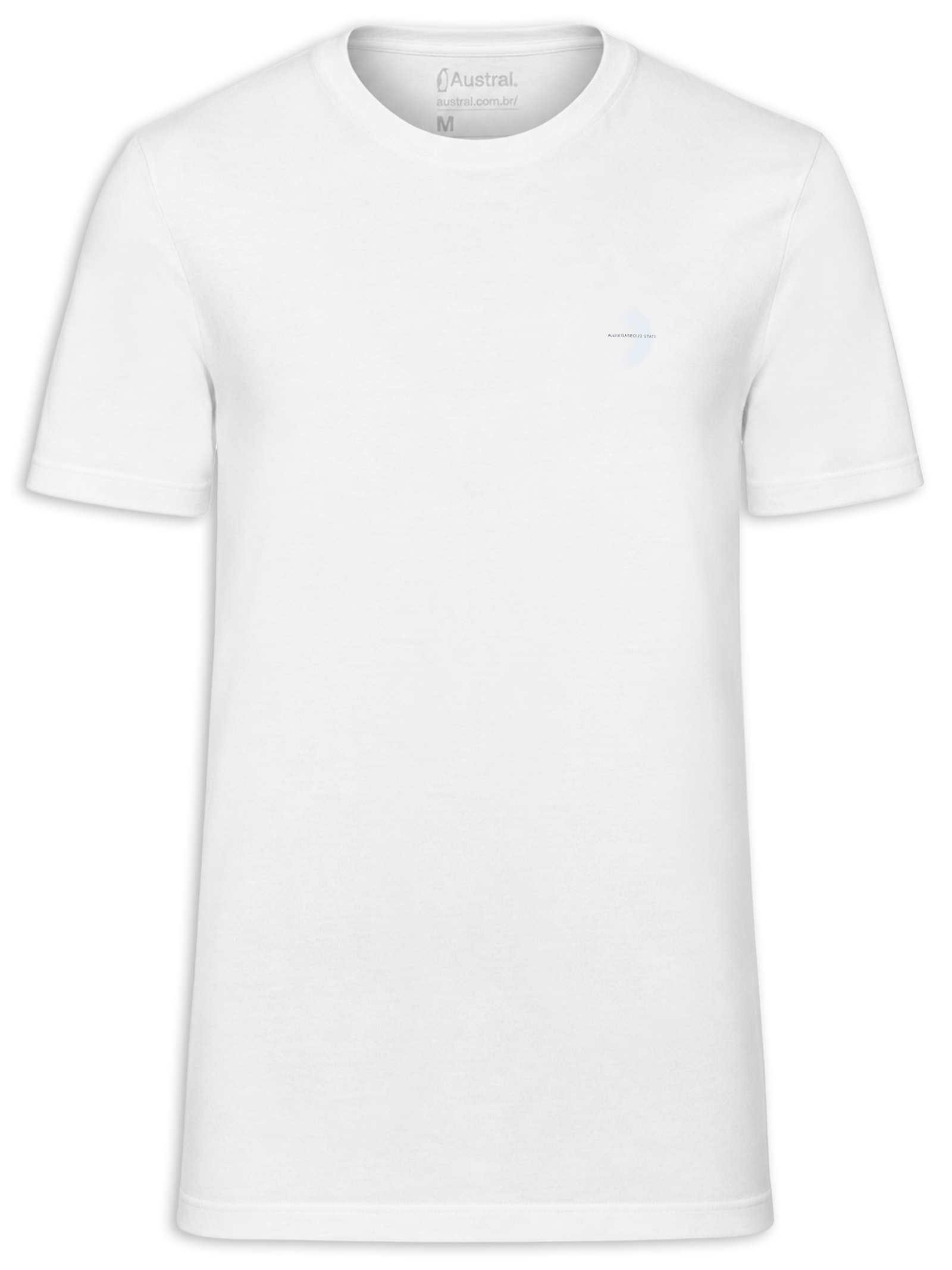 Camiseta Masculina Estampada Gas – Branco Austral