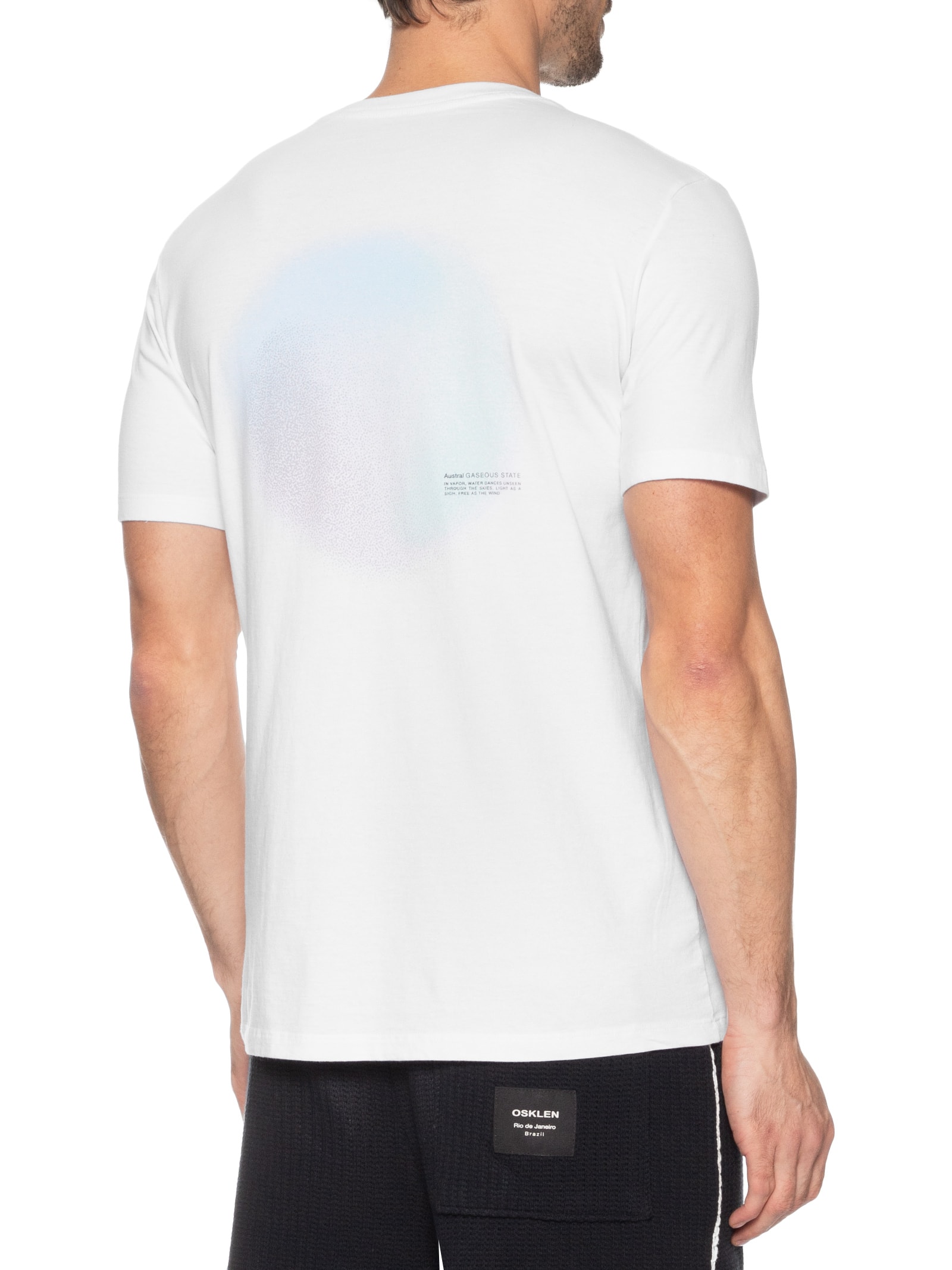 Camiseta Masculina Estampada Gas – Branco Austral
