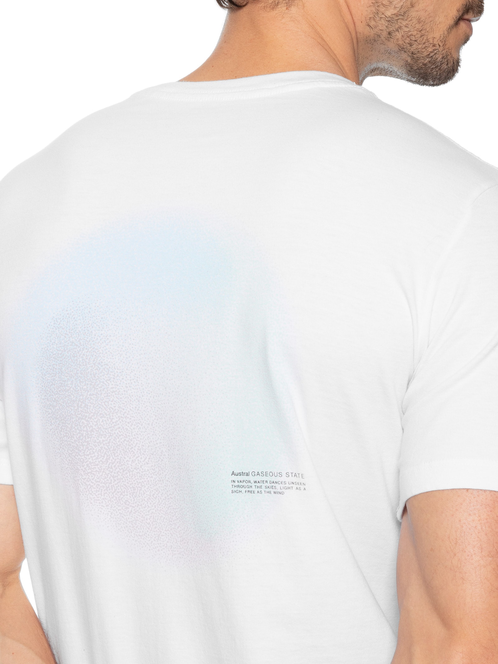 Camiseta Masculina Estampada Gas – Branco Austral