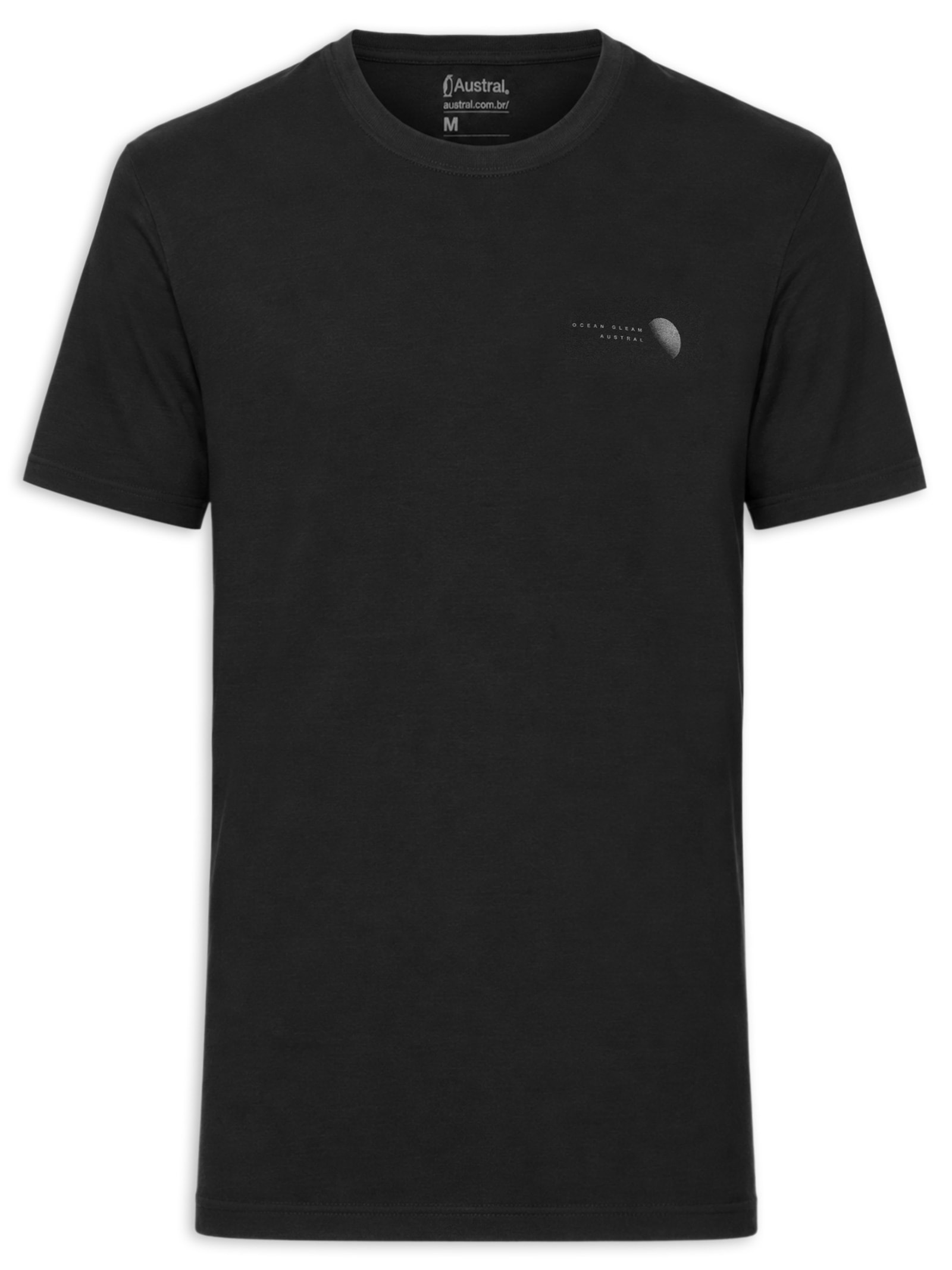 Camiseta Masculina Estampada Gleam Preto Austral