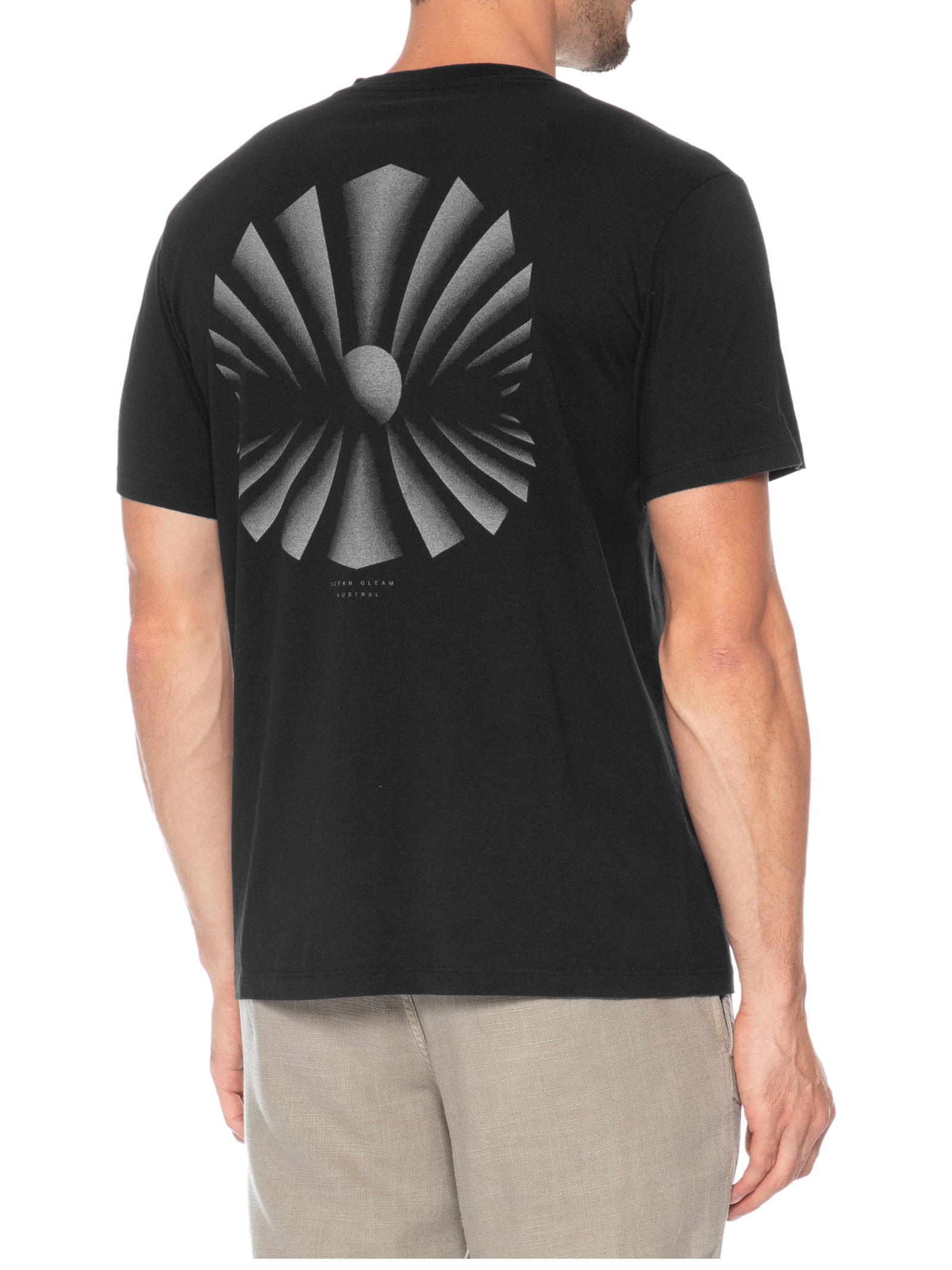 Camiseta Masculina Estampada Gleam Preto Austral