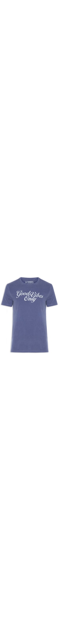 Camiseta Masculina Estampada Good Vibes Only - Azul