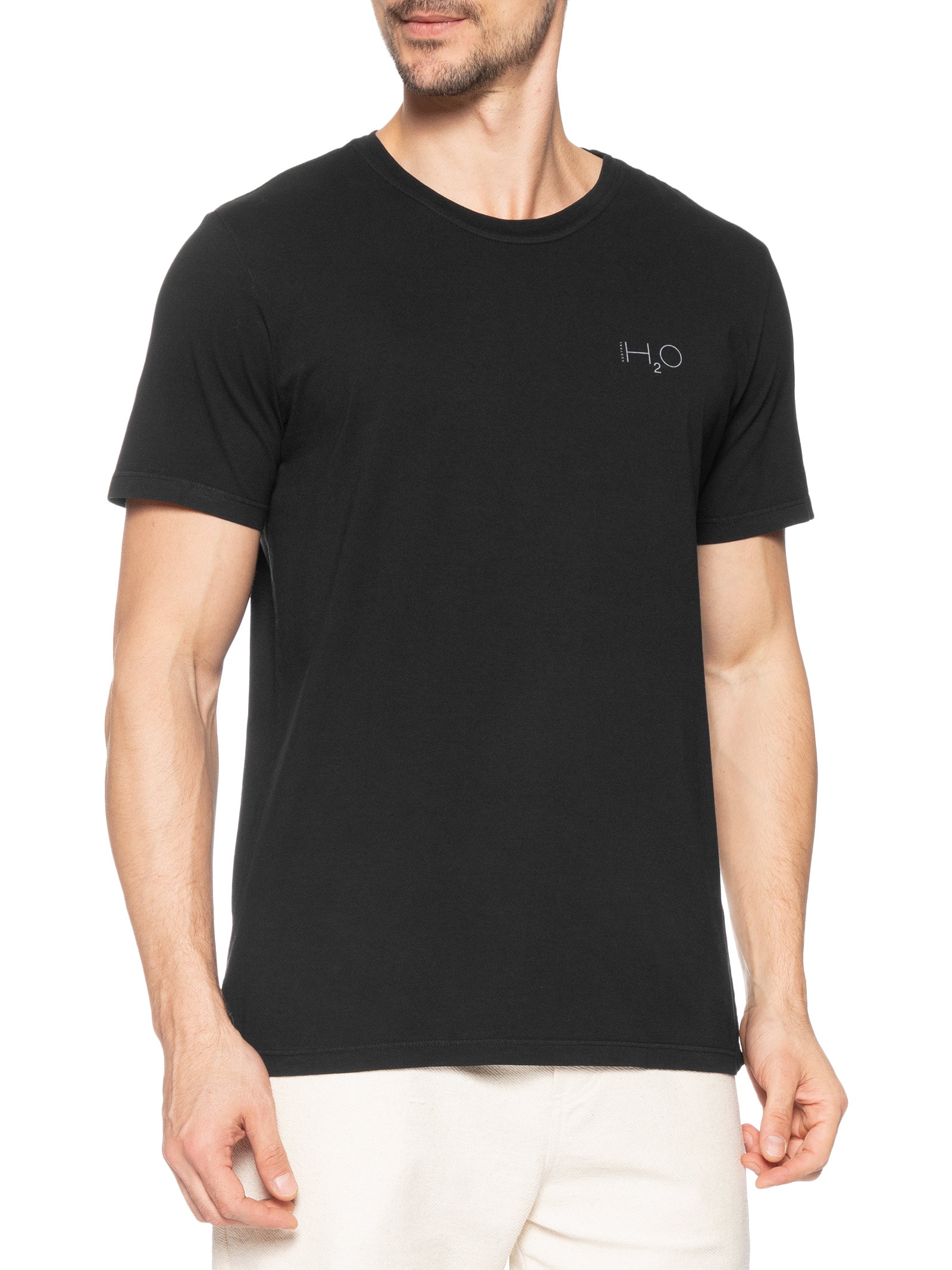 Camiseta Masculina Estampada H2O Preto Austral