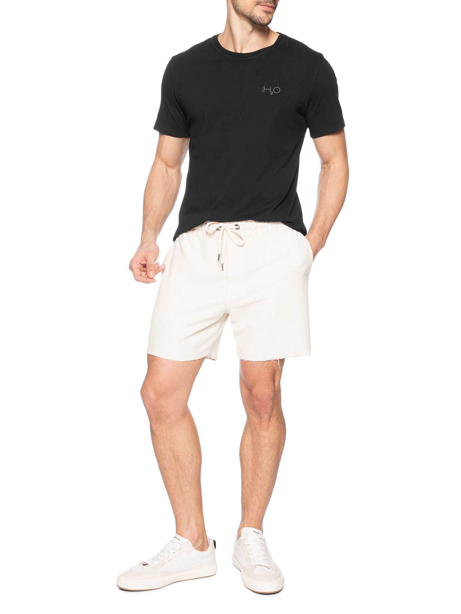 Camiseta Masculina Estampada H2O Preto Austral