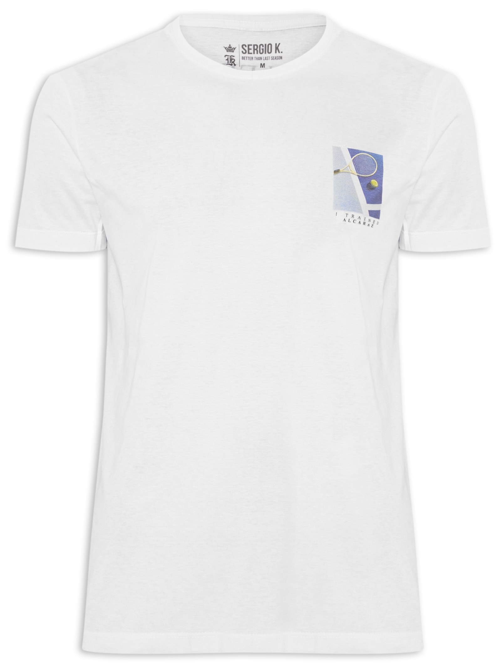 Camiseta Masculina Estampada I Trained  Branco Sergio K